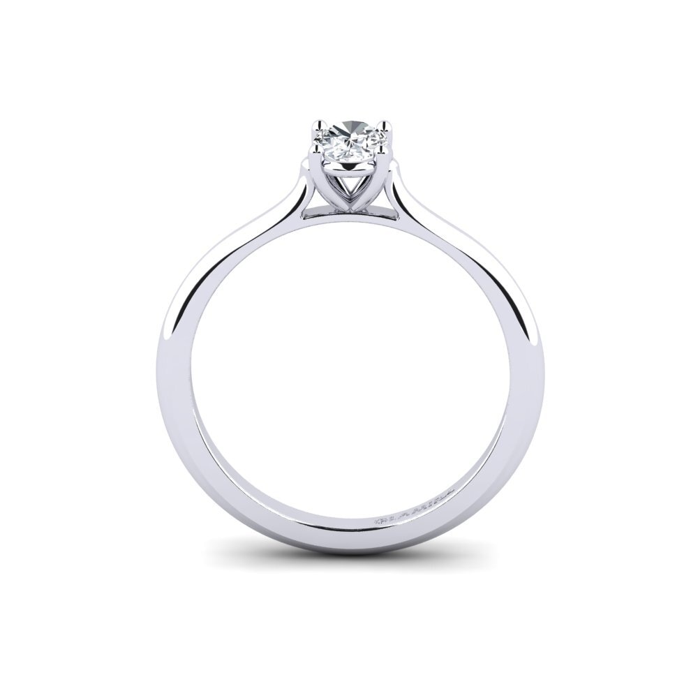 White Silver White Zircon Engagement Ring Liogo
