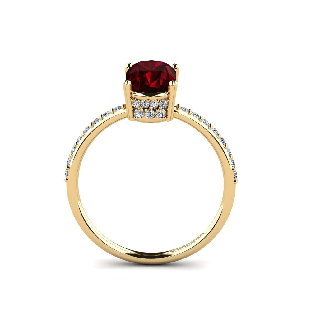 Garnet Engagement Ring Loverous
