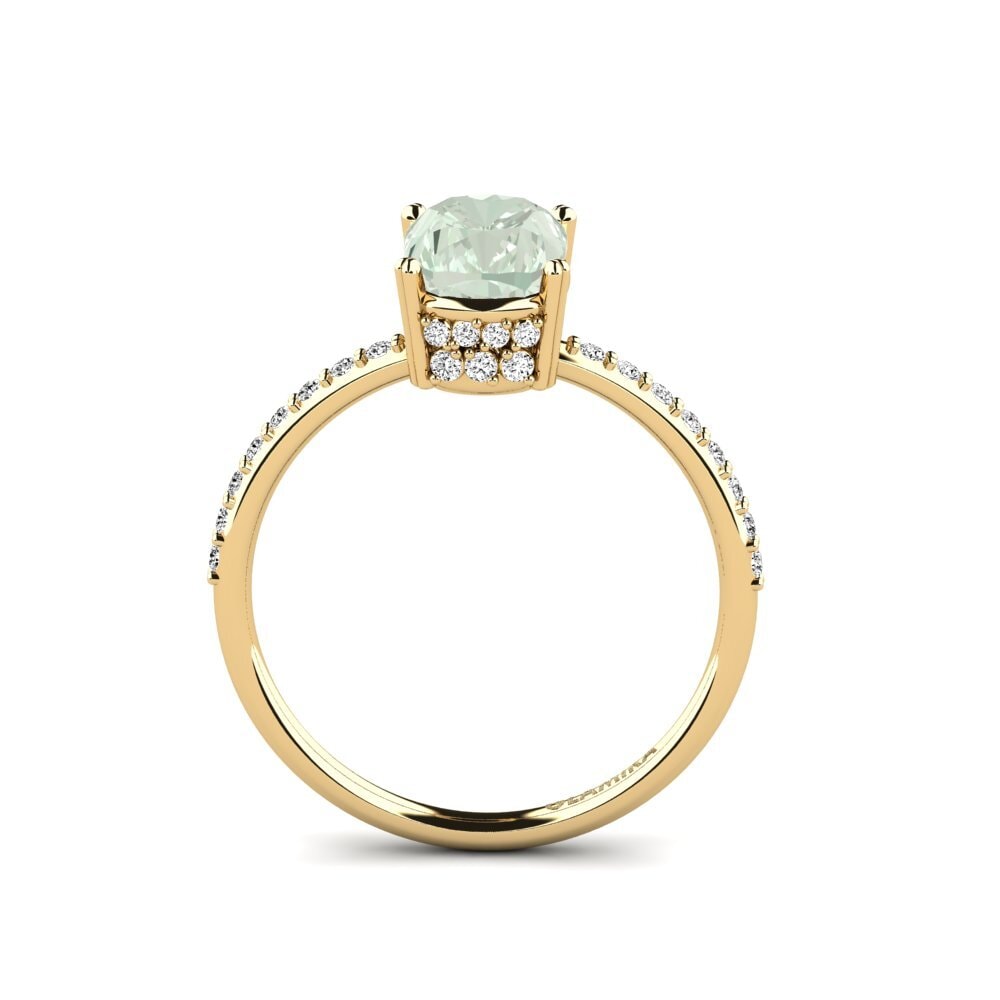 Amatista verde Anillo de compromiso Loverous