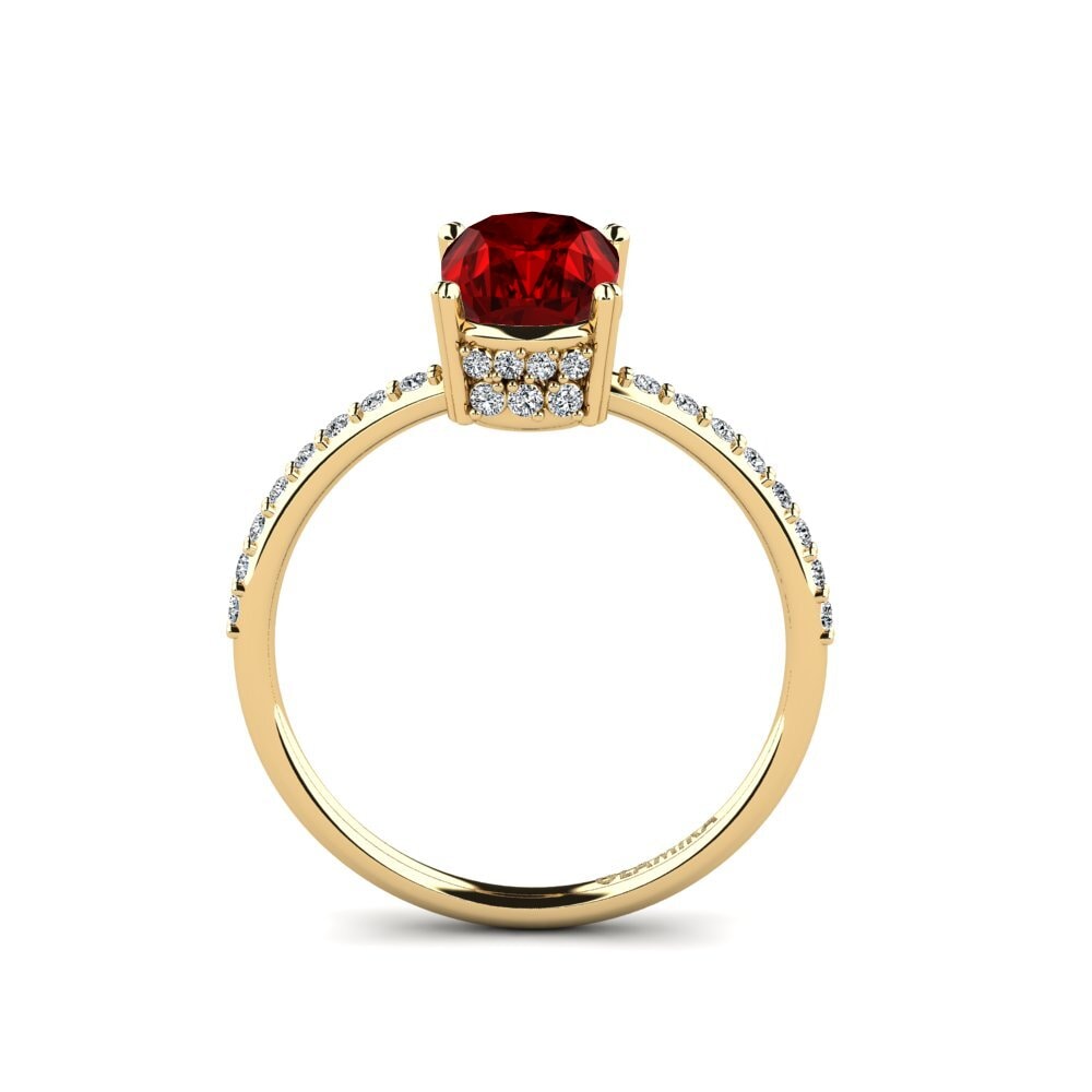 Ruby (Lab Created) Engagement Ring Loverous