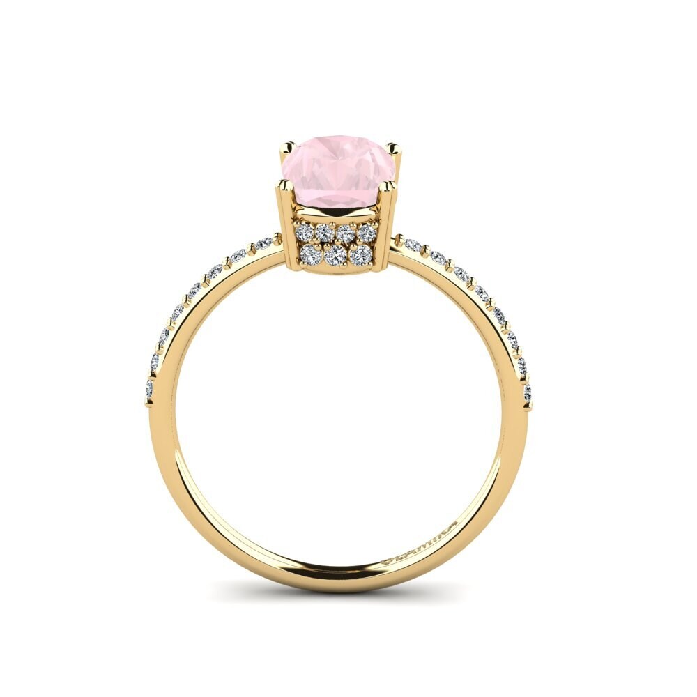 Rose Quartz Engagement Ring Loverous