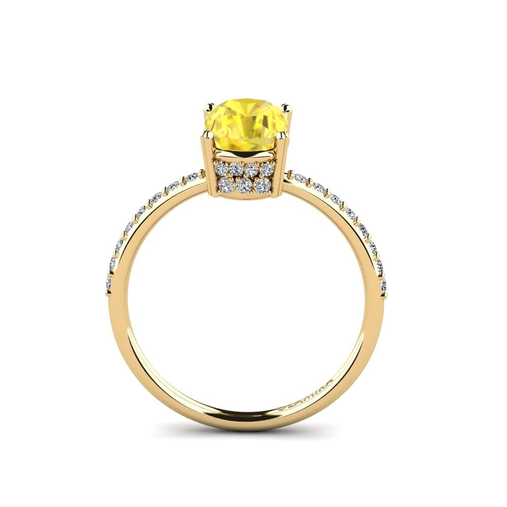 Yellow Sapphire Engagement Ring Loverous