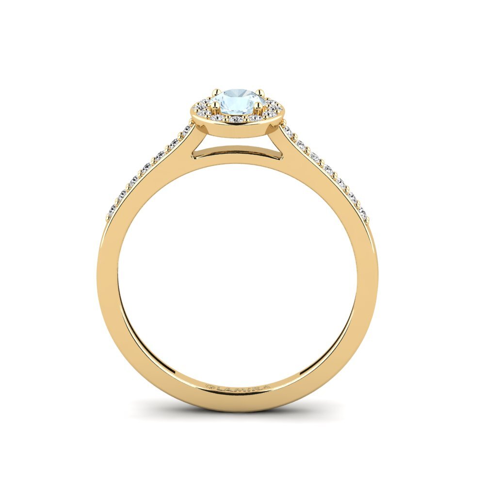 Aquamarine Engagement Ring Lumini