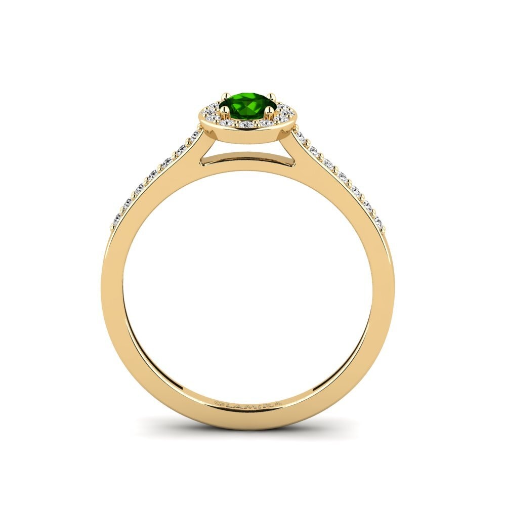 Green Tourmaline Engagement Ring Lumini