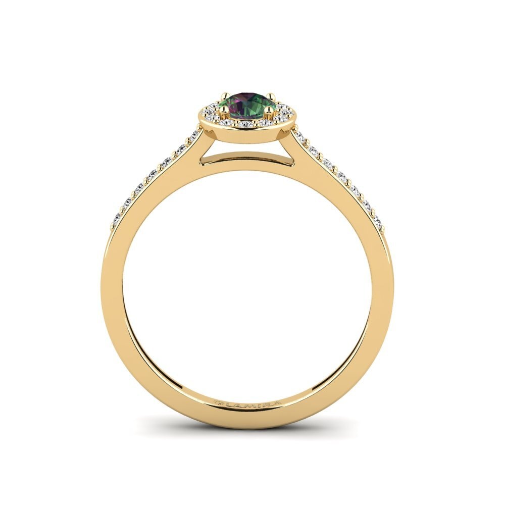 Topacio Místico Anillo de compromiso Lumini