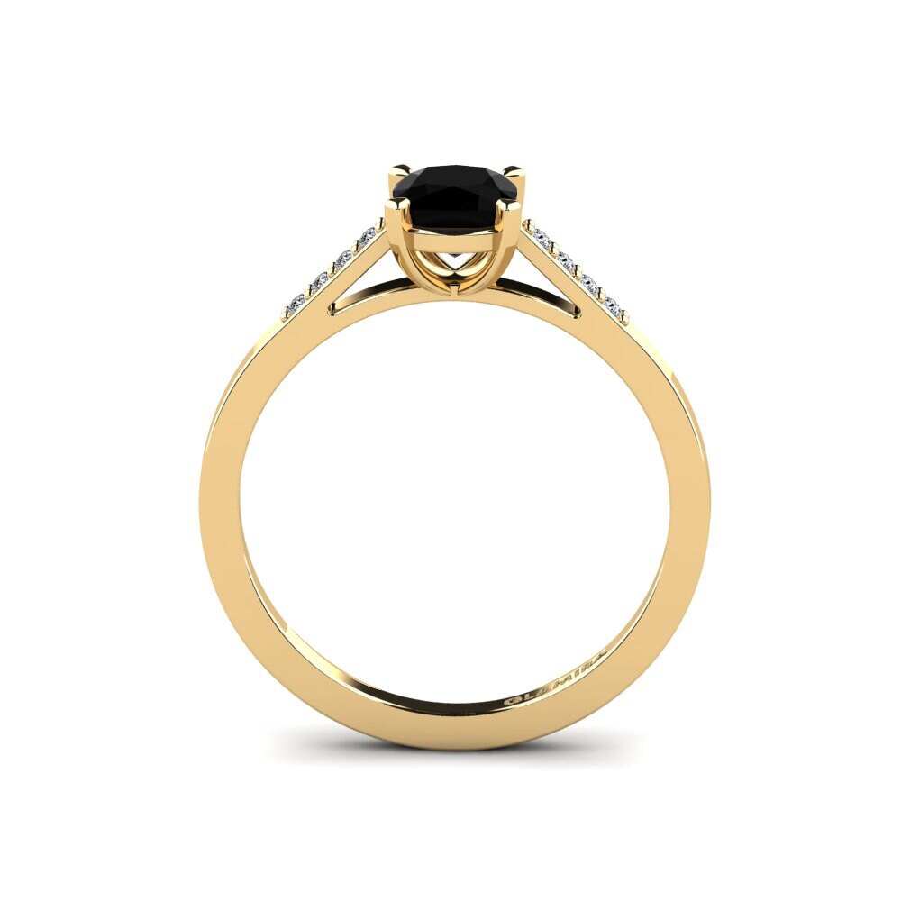 Black Onyx Engagement Ring Natose