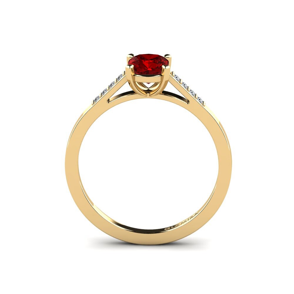 Ruby (Lab Created) Engagement Ring Natose