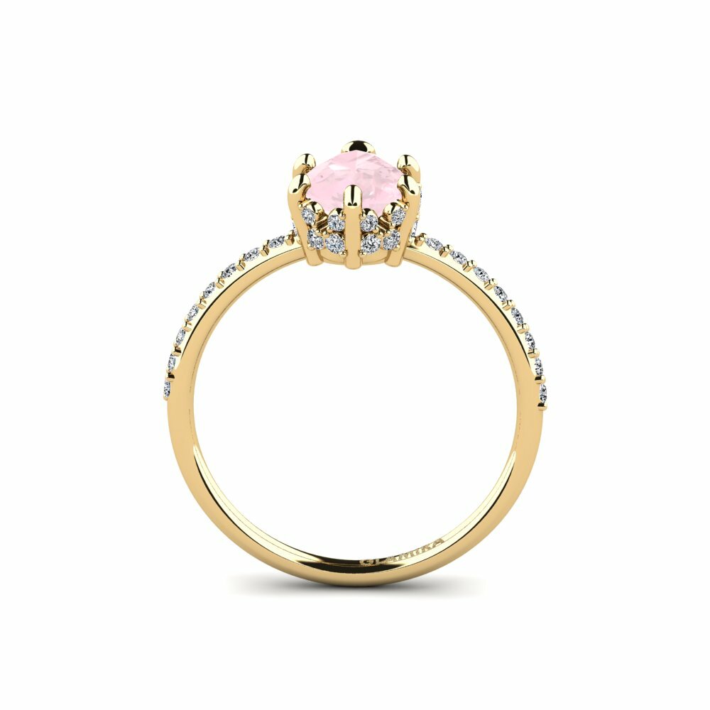 Quartz Rose Bague de fiançailles Nicolena