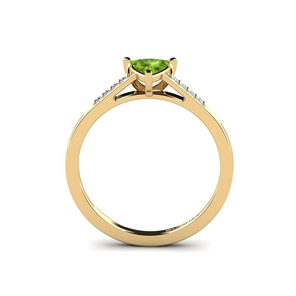 Trillion Peridot Engagement Ring Nopalle