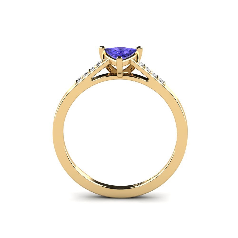 Trillion Tanzanite Engagement Ring Nopalle