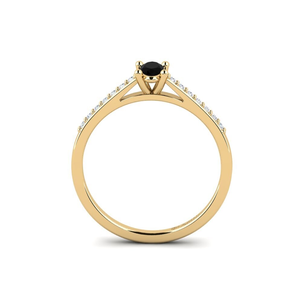 Black Sapphire Engagement Ring Ocorie