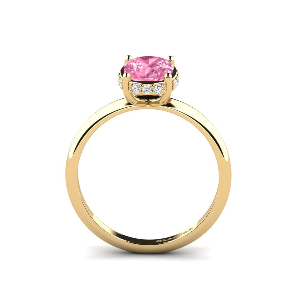 Pink Sapphire Engagement Ring Oeiven