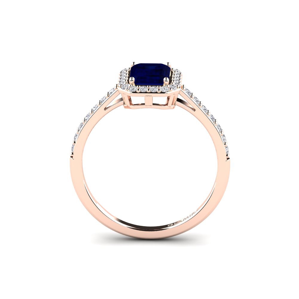 14ct Rose Gold Sapphire Engagement Ring Pastolisa