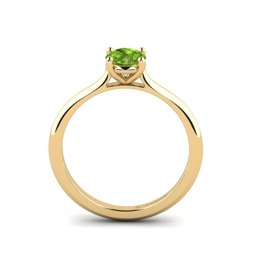 Peridot Engagement Ring Pavon
