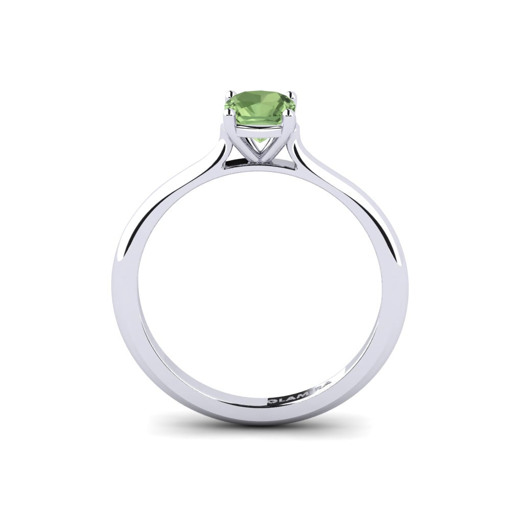 Zafiro Verde Anillo de compromiso Podode