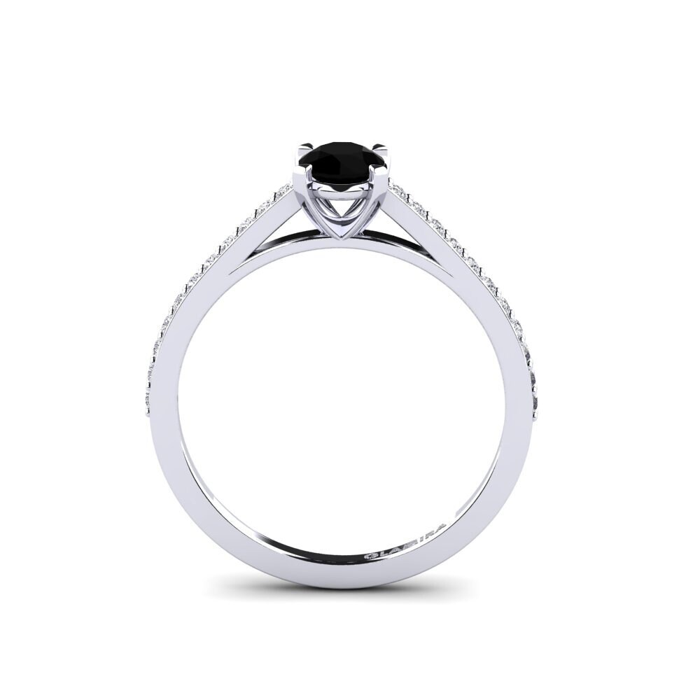 Black Onyx Engagement Ring Roenou