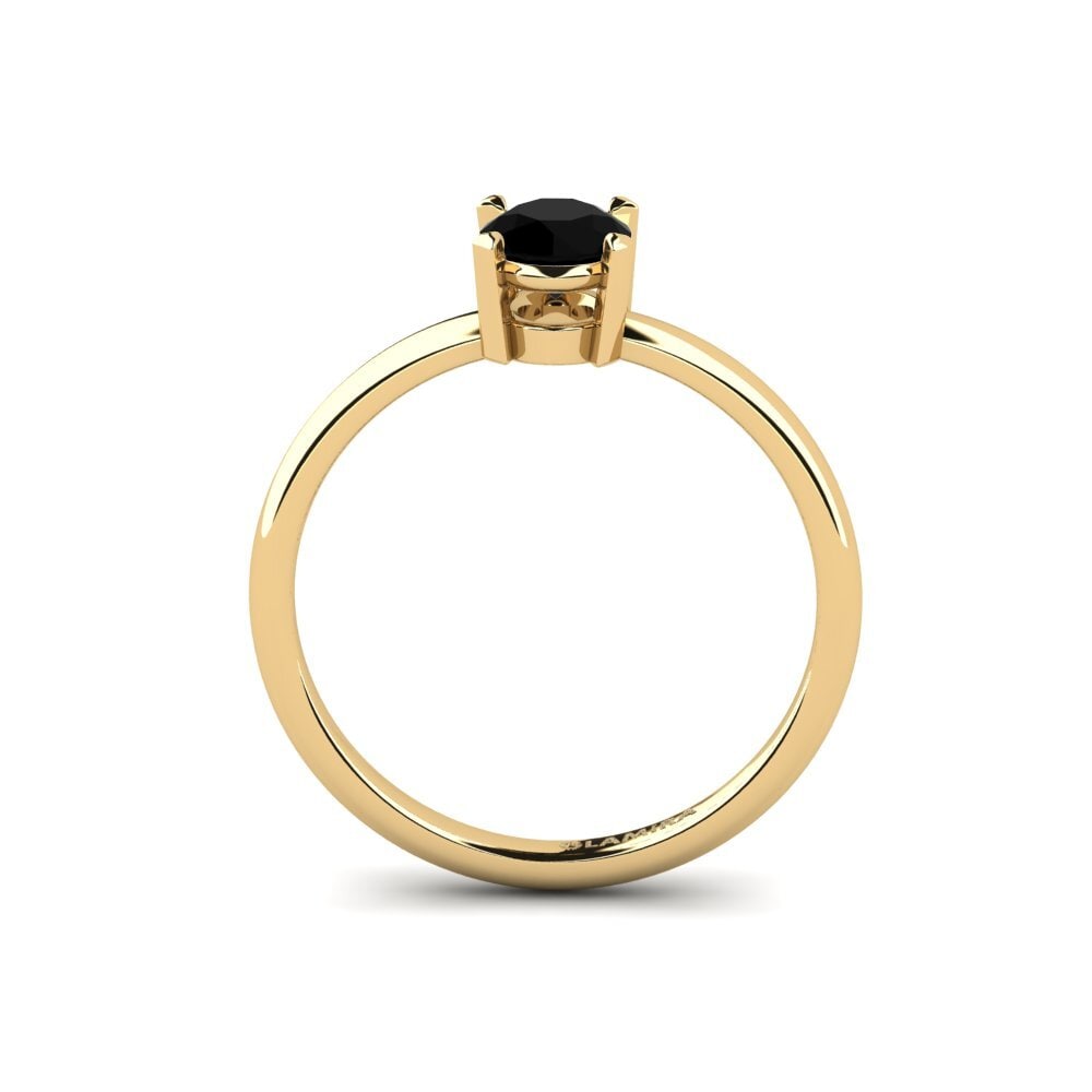 Black Onyx Engagement Ring Sora