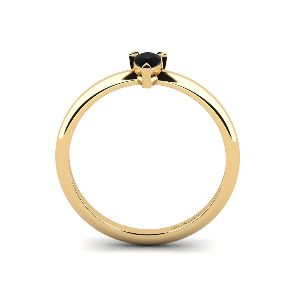 Black Onyx Engagement Ring Totoge