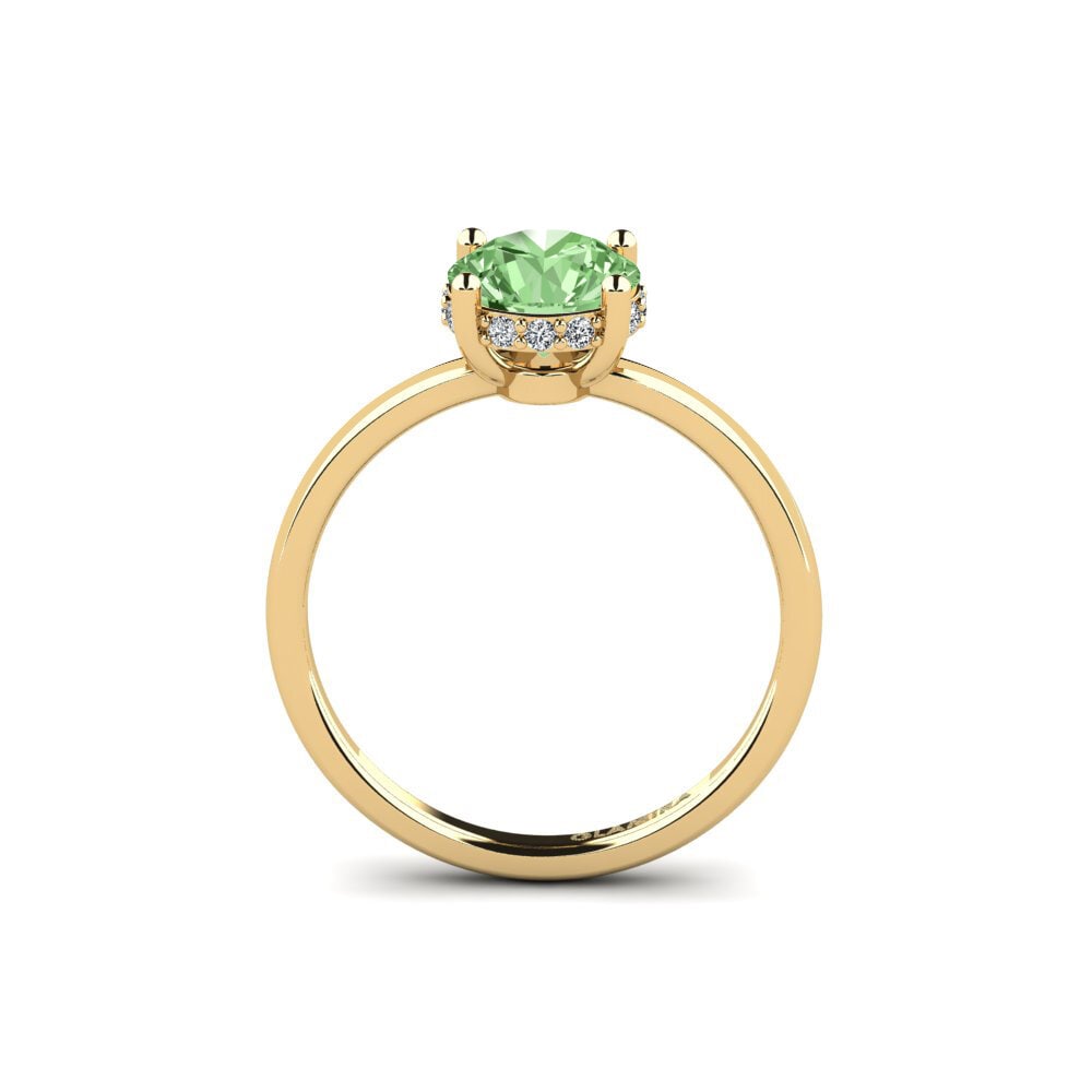 Diamante Verde Anillo de compromiso Vennis