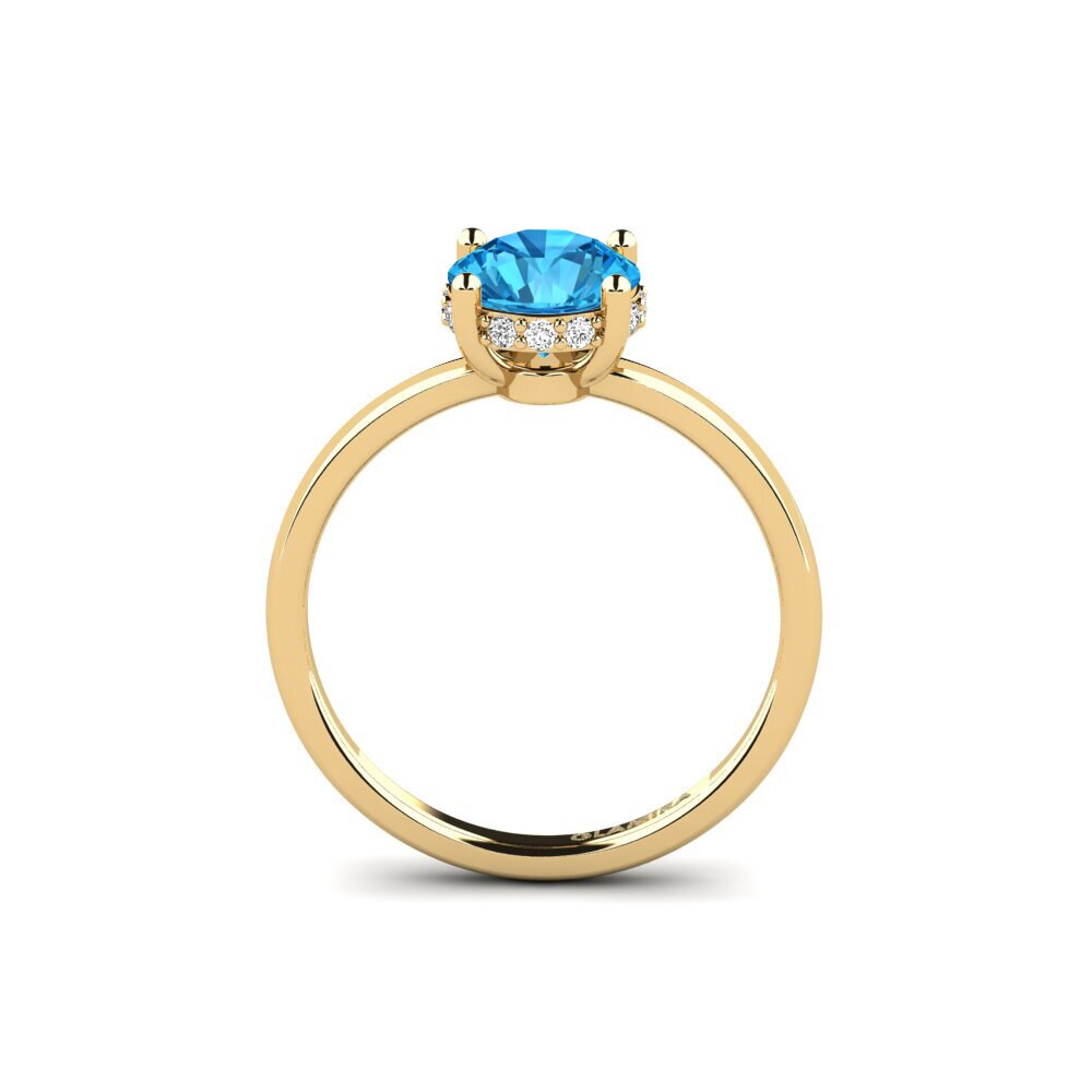 Blue Topaz Engagement Ring Vennis