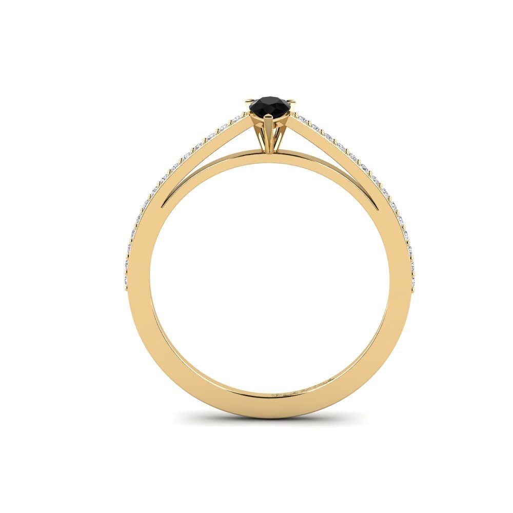 Black Onyx Engagement Ring Zaney