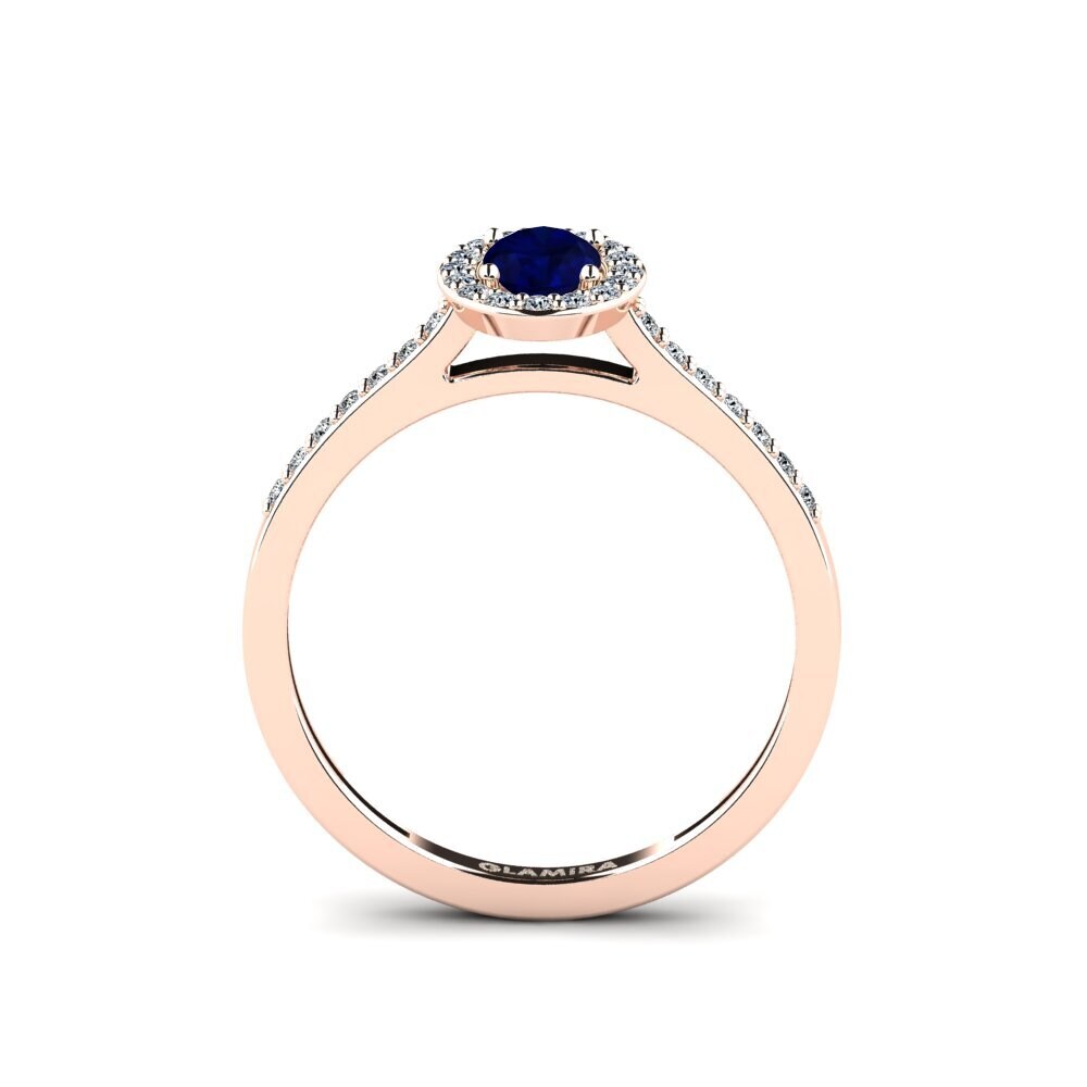 14ct Rose Gold Sapphire Engagement Ring Zonel