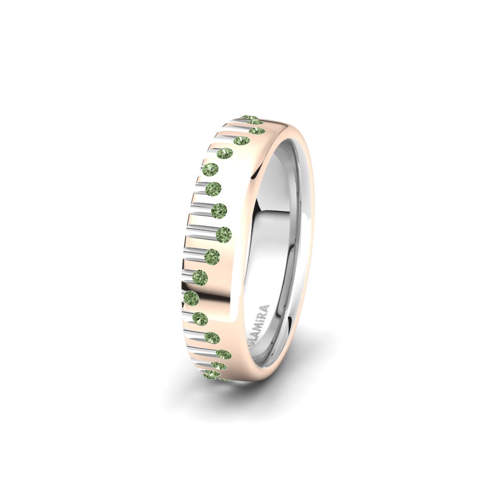 Green Diamond Women's Wedding Ring Captivating Dimension 5 mm