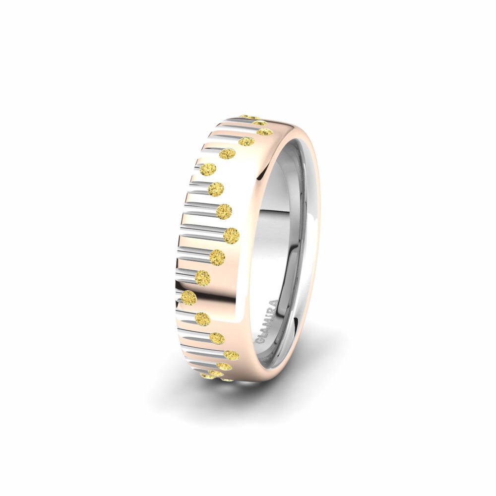 Diamant Jaune Alliance pour femme Captivating Dimension 6 mm