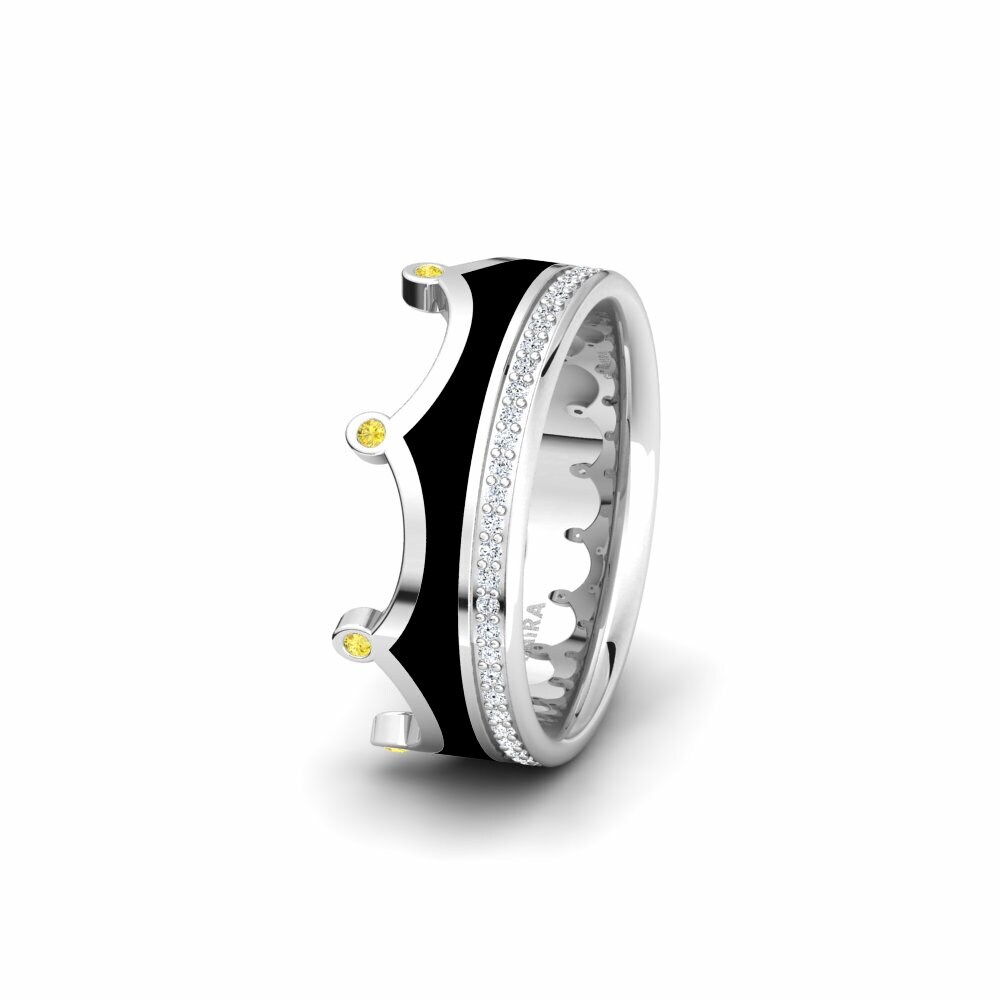 Zafiro amarillo Anillo Boda Mujer Captivating Harmony 8 mm