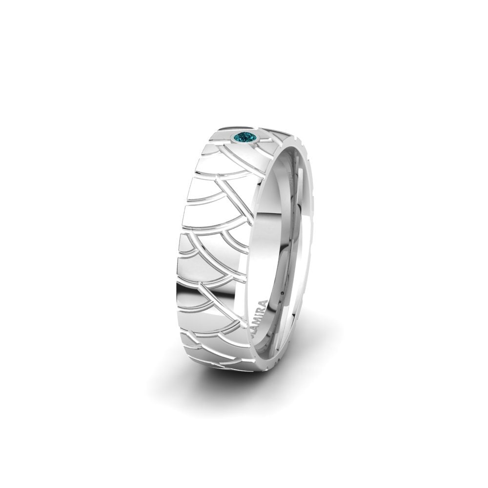 Blue Diamond Women's Wedding Ring Captivating Ivy 6 mm