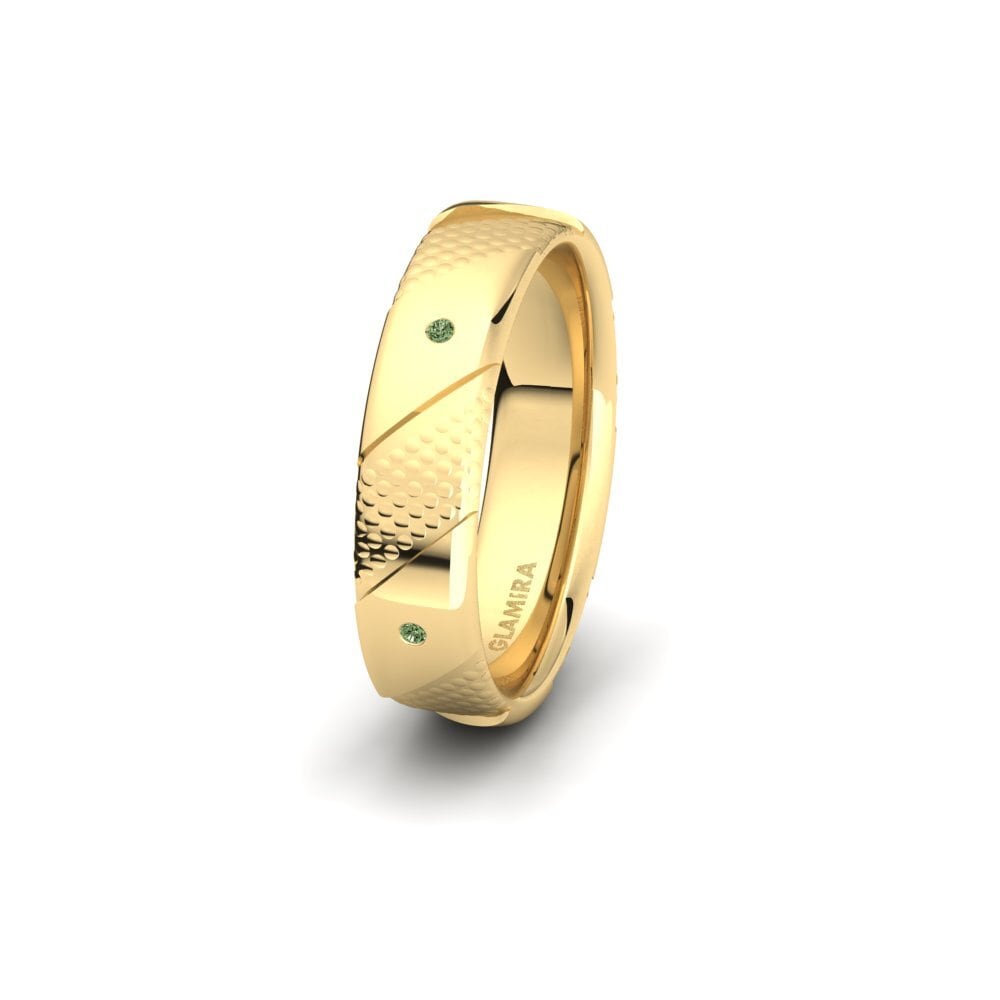 Green Diamond Women's Wedding Ring Captivating Morning 5 mm