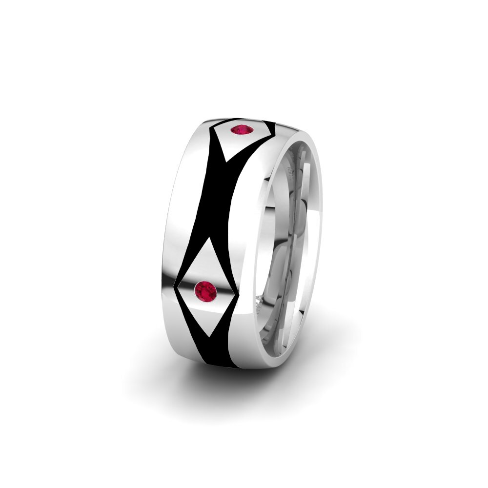 Ruby Women's Wedding Ring Captivating Touch 8 mm
