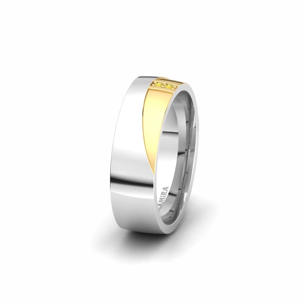 Saphir Jaune Alliance pour femme Cute Start 6 mm