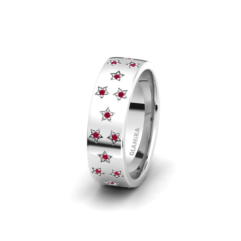 Ruby Women's Wedding Ring Glamorous Aura 6 mm