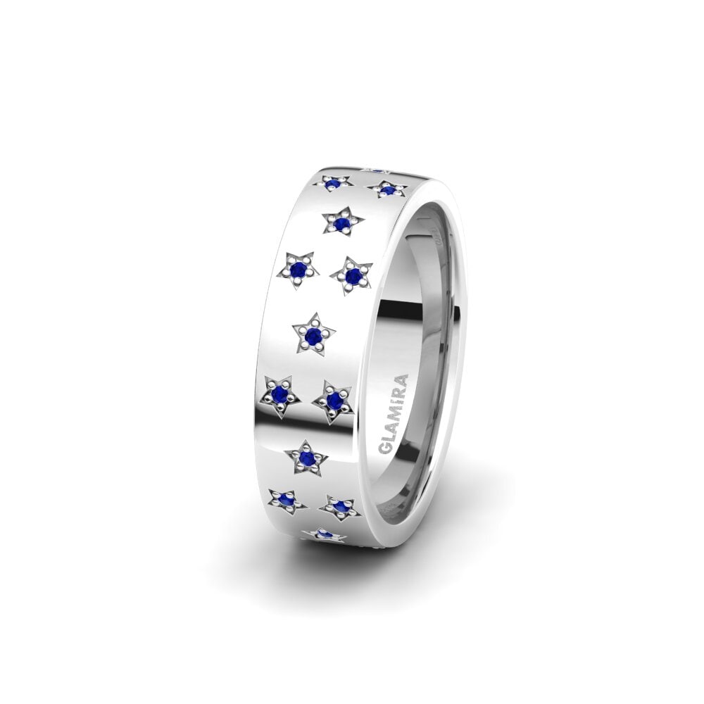 Sapphire Women's Wedding Ring Glamorous Aura 6 mm