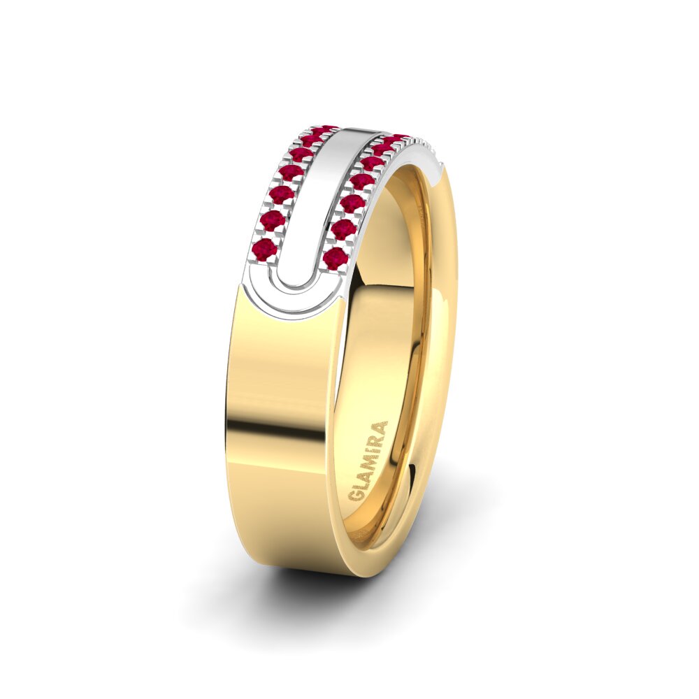 Ruby Women's Wedding Ring Glamorous Butterfly 5 mm