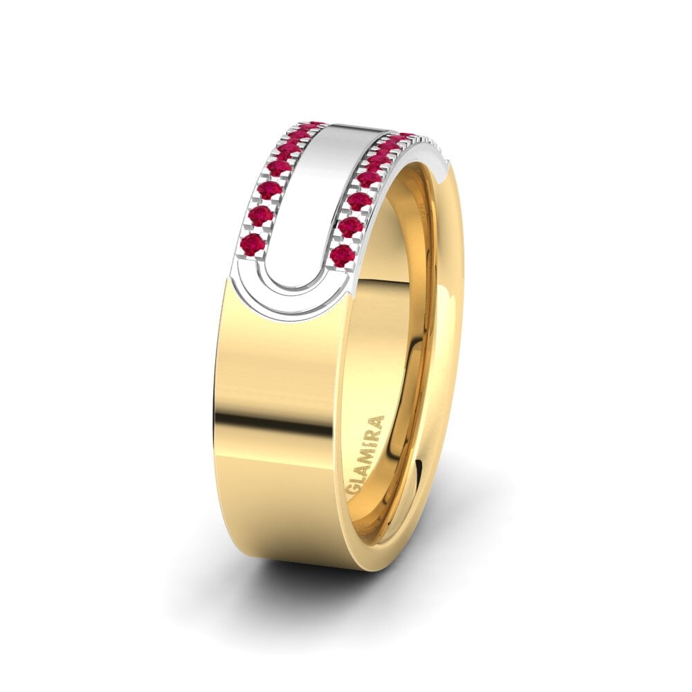 Ruby Women's Wedding Ring Glamorous Butterfly 6 mm