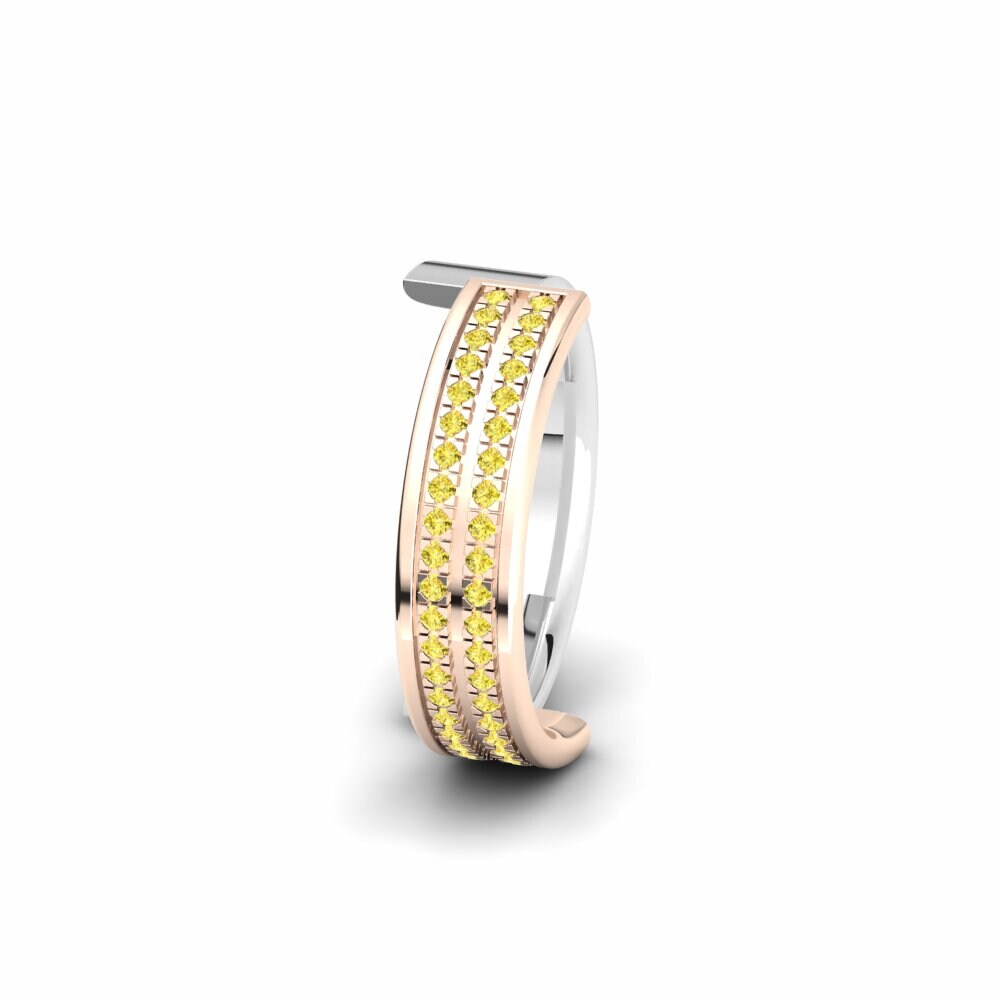 Saphir Jaune Alliance pour femme Glamorous Joy 8 mm