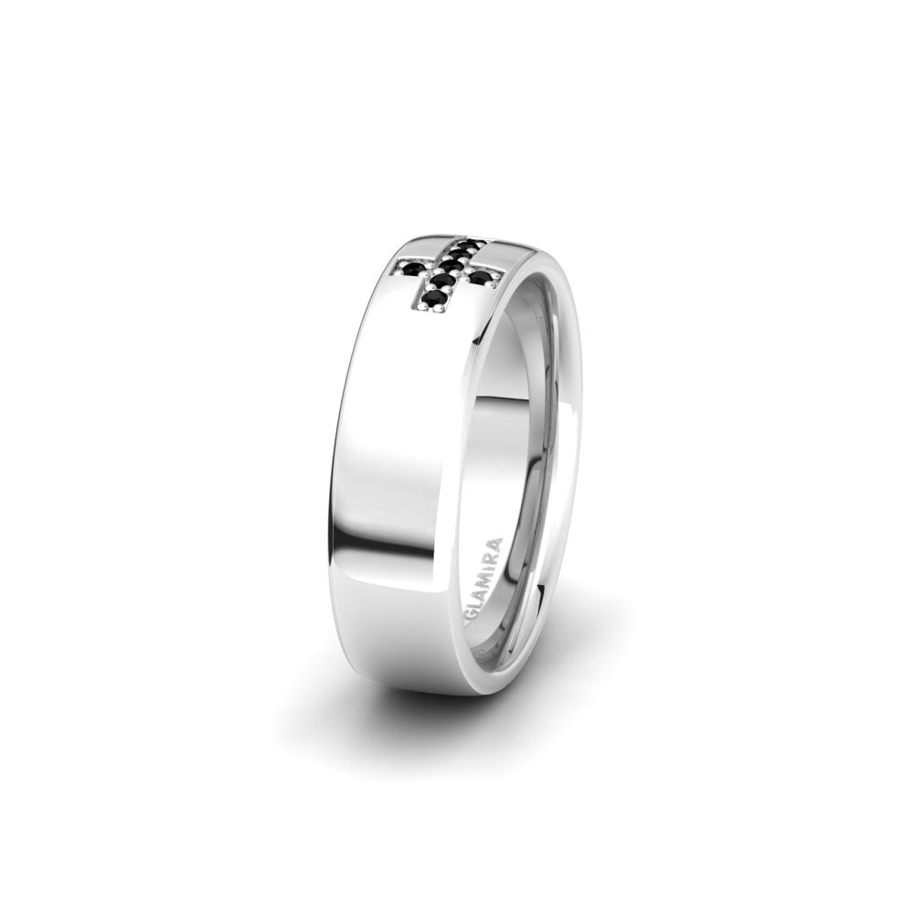 Onyx Noir Alliance pour femme Glamorous Logic 6 mm