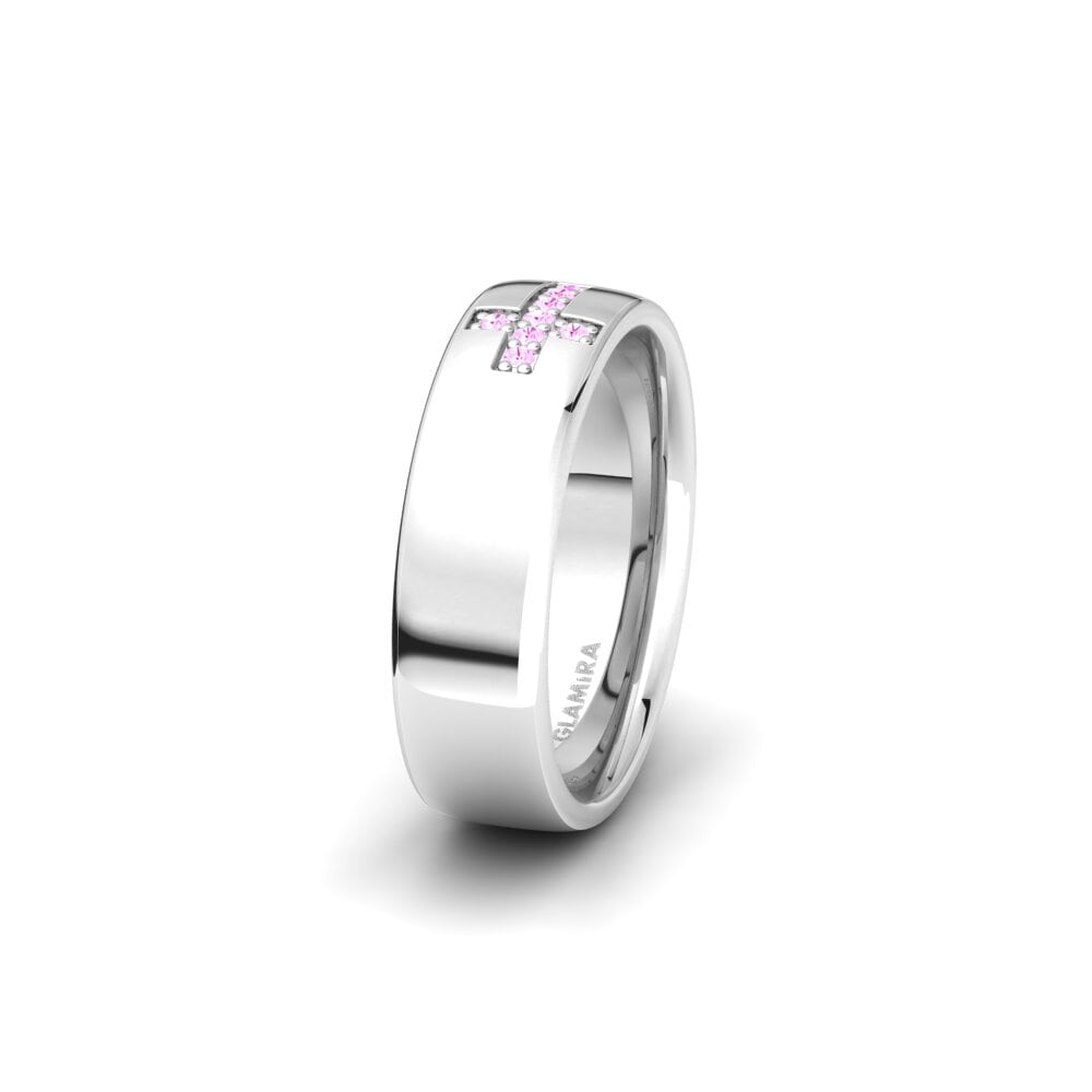 Saphir Rose Alliance pour femme Glamorous Logic 6 mm