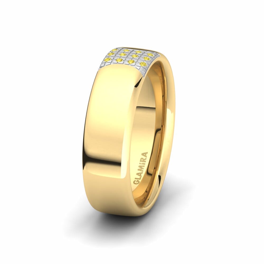 Saphir Jaune Alliance pour femme Glamorous Meeting 6 mm