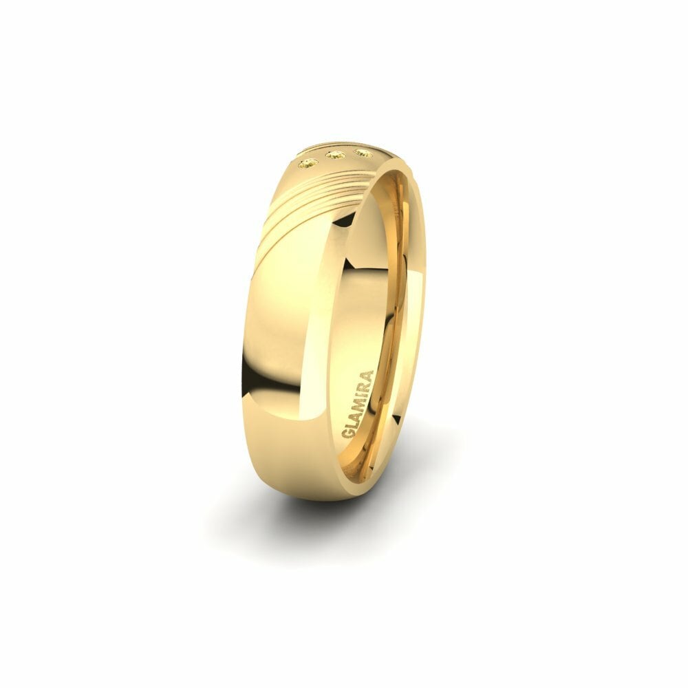 Diamant Jaune Alliance pour femme Glamorous Mind 5 mm