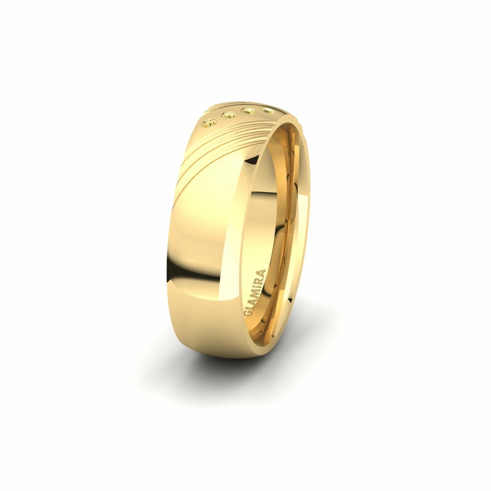 Diamant Jaune Alliance pour femme Glamorous Mind 6 mm