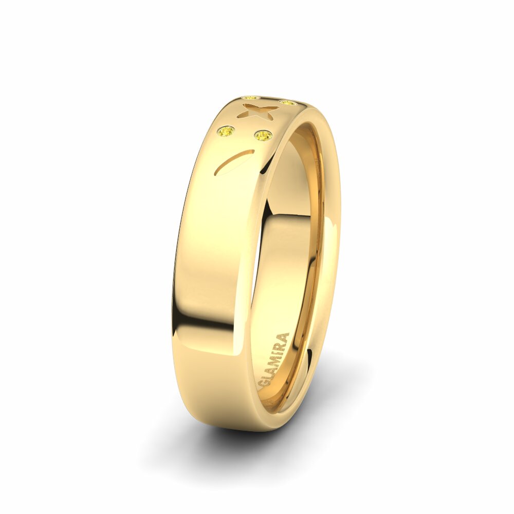 Saphir Jaune Alliance pour femme Glamorous Unity 5 mm
