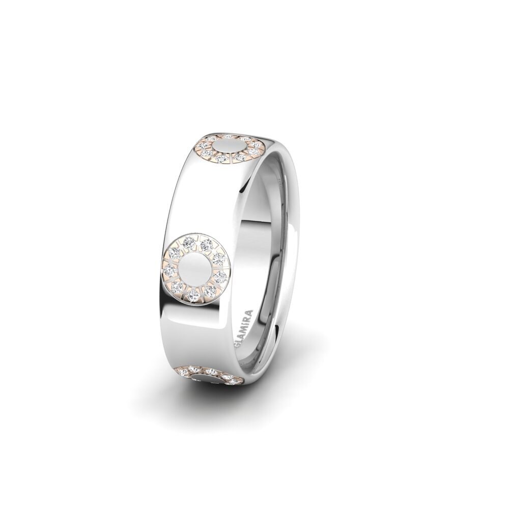 White sapphire Women's Wedding Ring Spectacular Destiny 6 mm