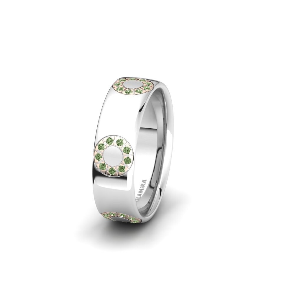 Green Diamond Women's Wedding Ring Spectacular Destiny 6 mm