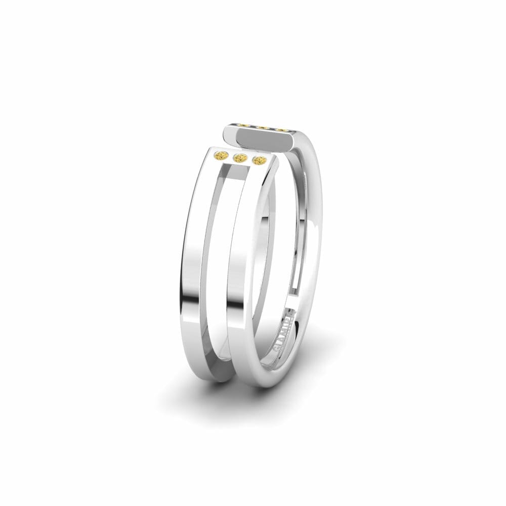 Diamant Jaune Alliance pour femme Spectacular Spring 6 mm