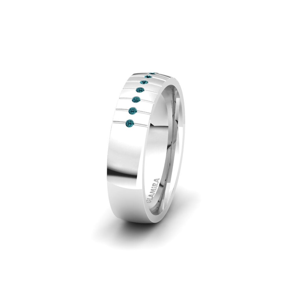 Diamant Bleu Alliance pour femme Winsome Charm 5 mm