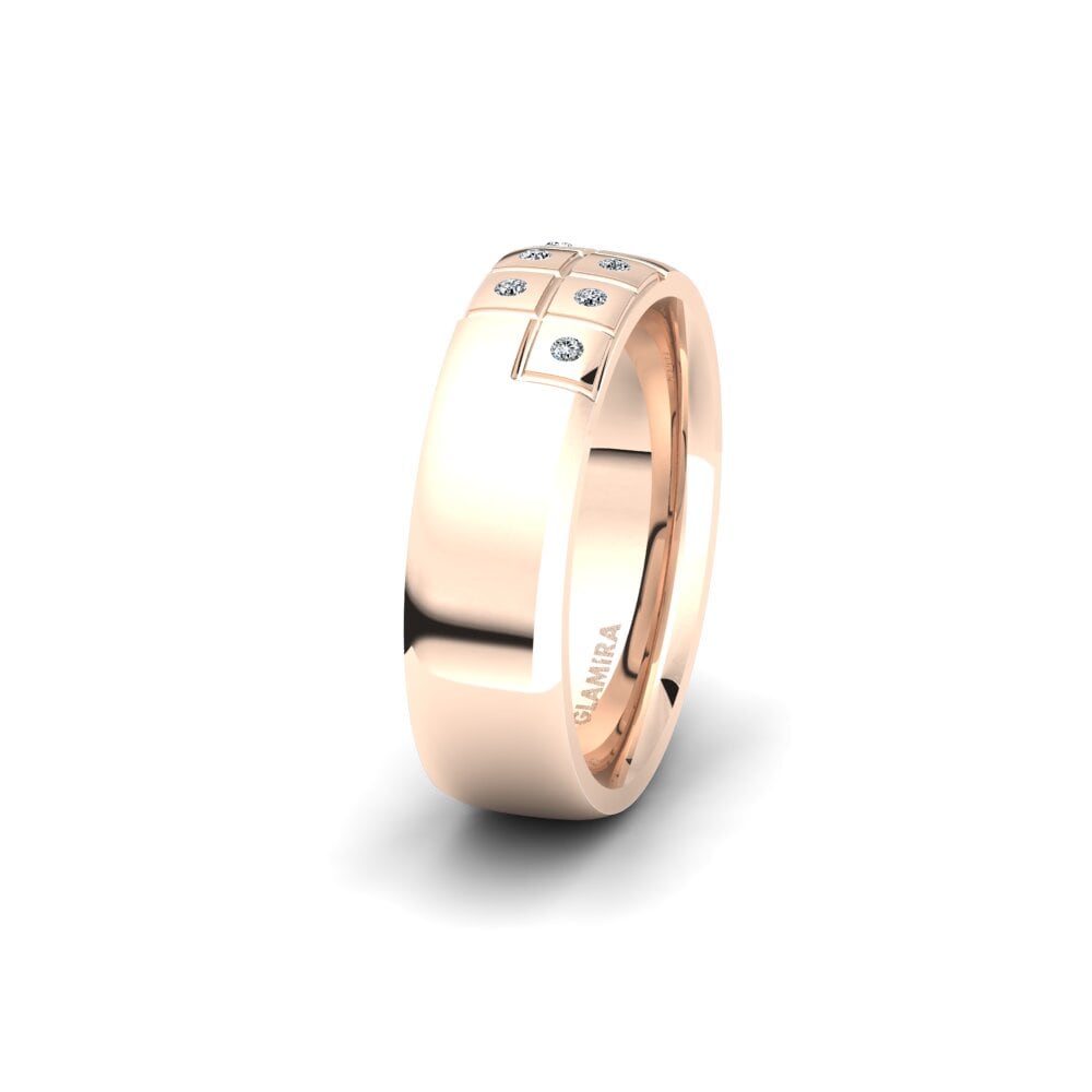 14k 玫瑰金 女士结婚戒指 Spectacular Moncher 6 mm