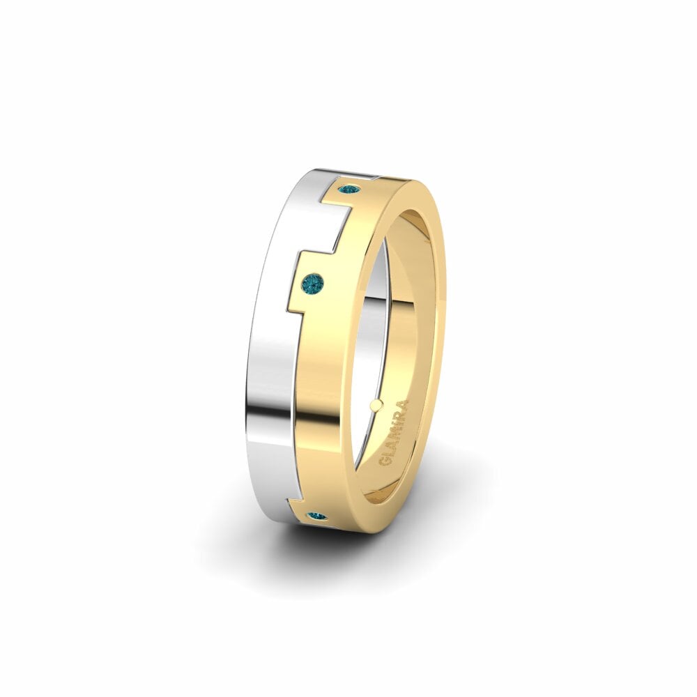 Diamant Bleu Alliance pour femme Glamorous Legend 6 mm